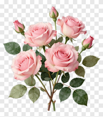 Pink Roses Bouquet PNG