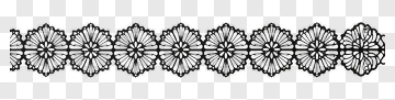 Black Lace Decorative Border PNG