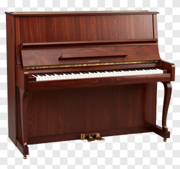 Wooden Piano With White Keys PNG