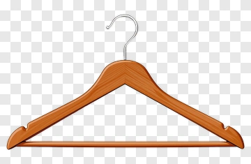 Wooden Clothes Hanger PNG