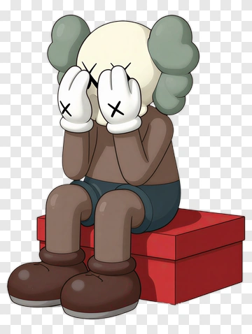 Cartoon Character Sitting On A Red Box PNG