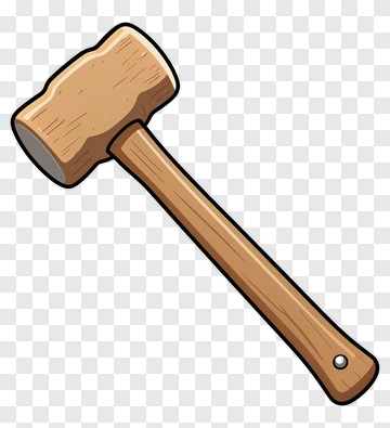 Cartoon Wooden Mallet PNG