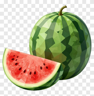 Watermelon Slice And Whole Watermelon PNG