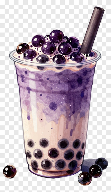 Bubble Tea With Tapioca Pearls PNG