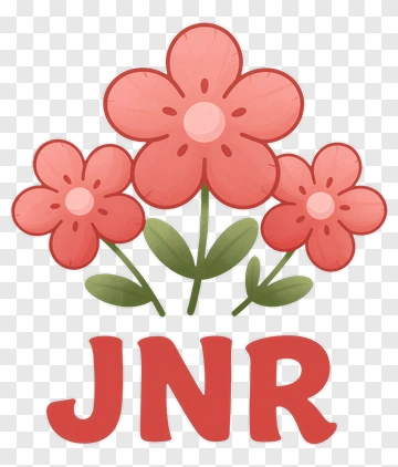 Colorful Flower Bouquet With Jnr Text PNG