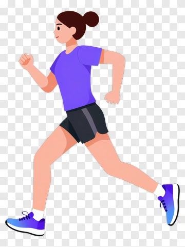 Woman Running In Sportswear PNG