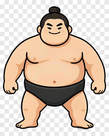 Cartoon Sumo Wrestler PNG
