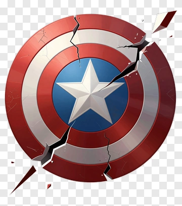 Cracked Captain America Shield PNG