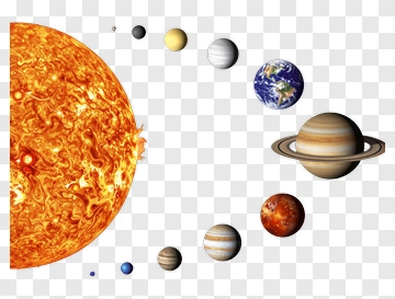 Solar System With Sun And Planets PNG