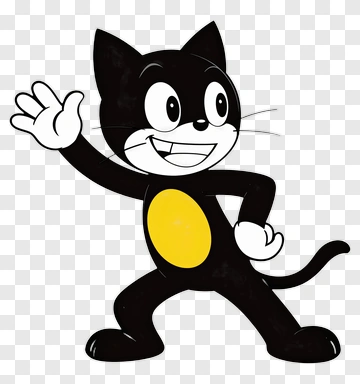 Cartoon Cat Waving PNG