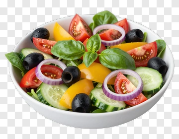 Fresh Vegetable Salad With Cucumbers And Tomatoes PNG