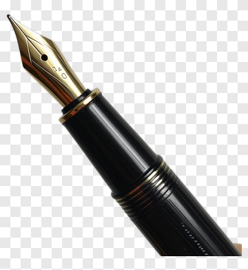 Fountain Pen With Gold Nib PNG