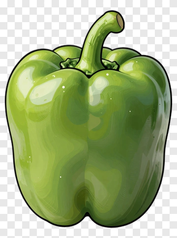 Green Bell Pepper PNG