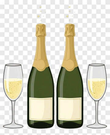Champagne Bottles And Glasses PNG
