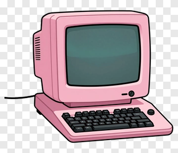Cartoon Pink Computer PNG