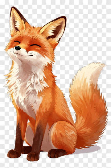 Cartoon Fox Smiling PNG