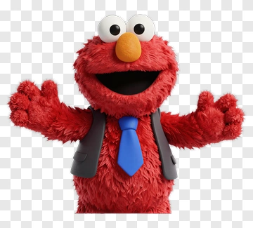 Elmo The Cartoon Character With Open Arms PNG