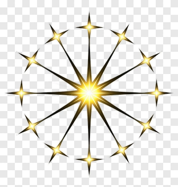 Golden Starburst Design PNG