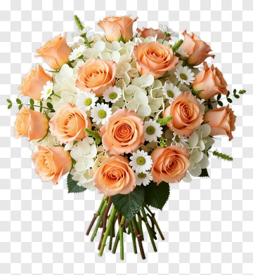 Peach Rose Bouquet PNG
