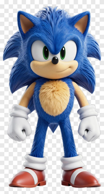 3D Sonic Character PNG