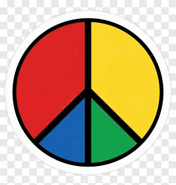 Colorful Peace Symbol PNG