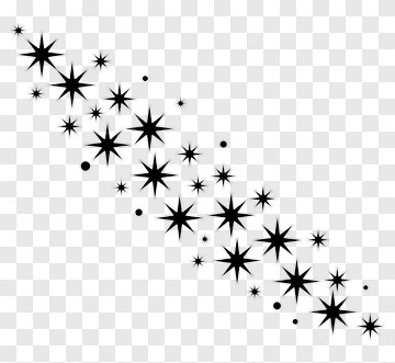 Black Starry Design PNG