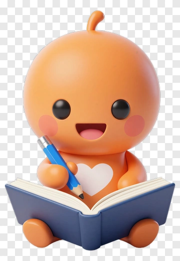 Cartoon Character Reading A Book PNG