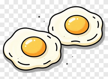 Cartoon Fried Eggs PNG