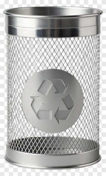 Metal Recycling Bin PNG