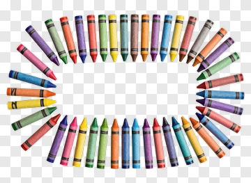 Colorful Crayon Arrangement PNG