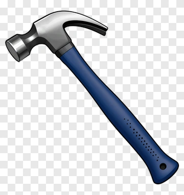 Hammer With Blue Handle PNG