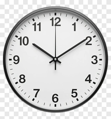Wall Clock Showing Time PNG