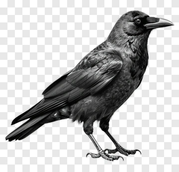 Realistic Black Raven PNG