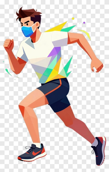 Running Man In Sports Attire PNG