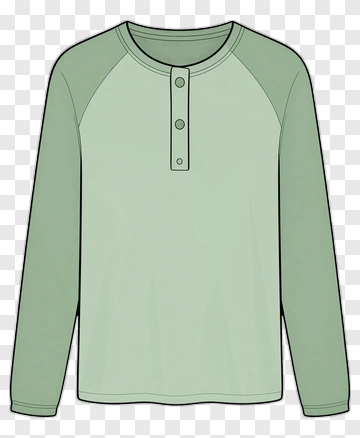 Long Sleeve Green Shirt PNG