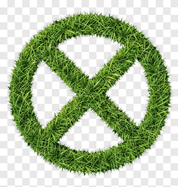 Green Grass Circle With Cross Symbol PNG