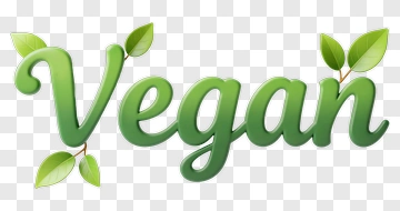 Vegan Text With Leaves PNG