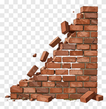 Damaged Brick Wall PNG