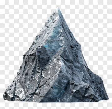 3D Mountain Peak PNG