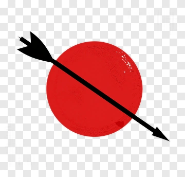 Red Circle With Black Arrow PNG