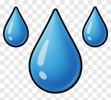 Blue Water Droplets PNG