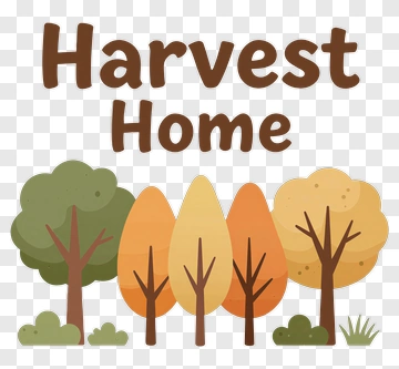 Harvest Home With Colorful Trees PNG