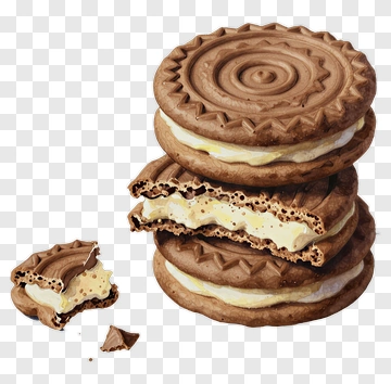 Chocolate Sandwich Cookies Stack PNG