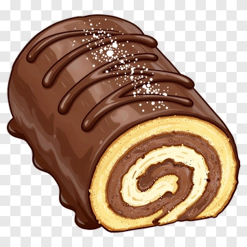 Chocolate Swiss Roll Cake PNG