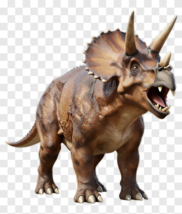 3D Triceratops Dinosaur PNG