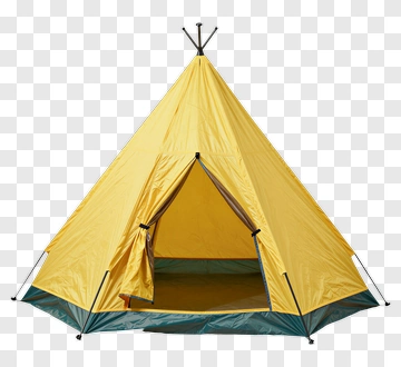 Yellow Camping Tent PNG