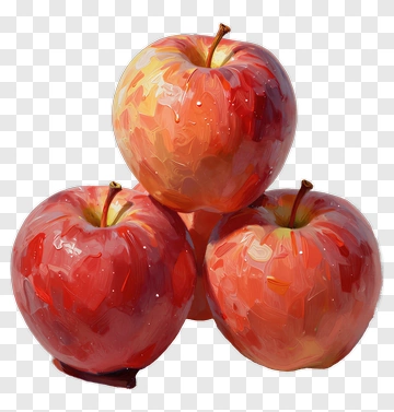Three Red Apples PNG