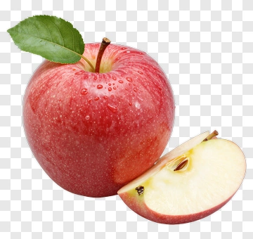 Red Apple With A Slice PNG