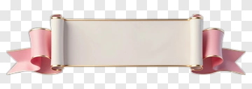 Elegant Ribbon Banner With Pink Accents PNG