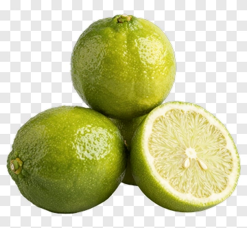 Fresh Limes With One Cut In Half PNG